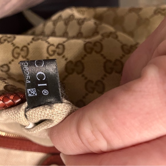 Gucci Burgundy GG Canvas Marrakech Hobo Purse - Picture 6 of 9